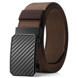 SENDEFN Nylon Ratchet Belts for Men, Golf Web Belt with Automatic Adjustable Buckle Casual Jeans