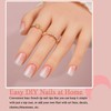 Square False Nails Set - 240Pcs Natural Gradient Pink Fake