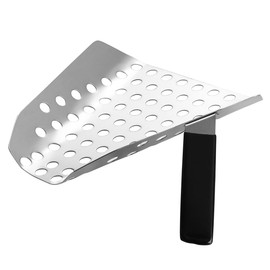 Alnicov Stainless Steel Popcorn Scoop with Holes French fry spoon with holes French Fry Scoop Ice Candy Dessert Spoon with Detachable Handle for Snack Portioning