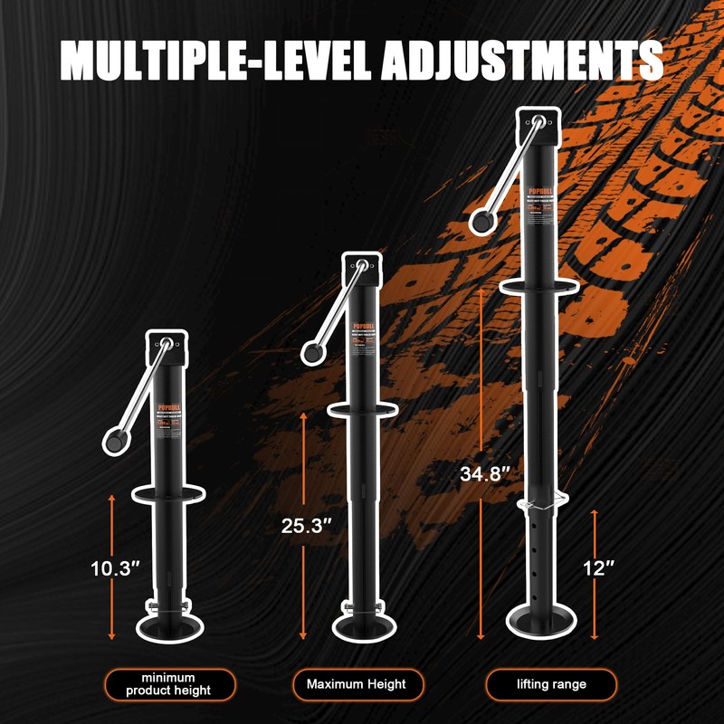 5000lbs A-Frame Trailer Jack,30" Lift 20-24V Cordless Drill Compatible with