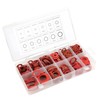 Insulation Washer Assorted with Plastic Box,600pcs 12 Sizes Red Steel