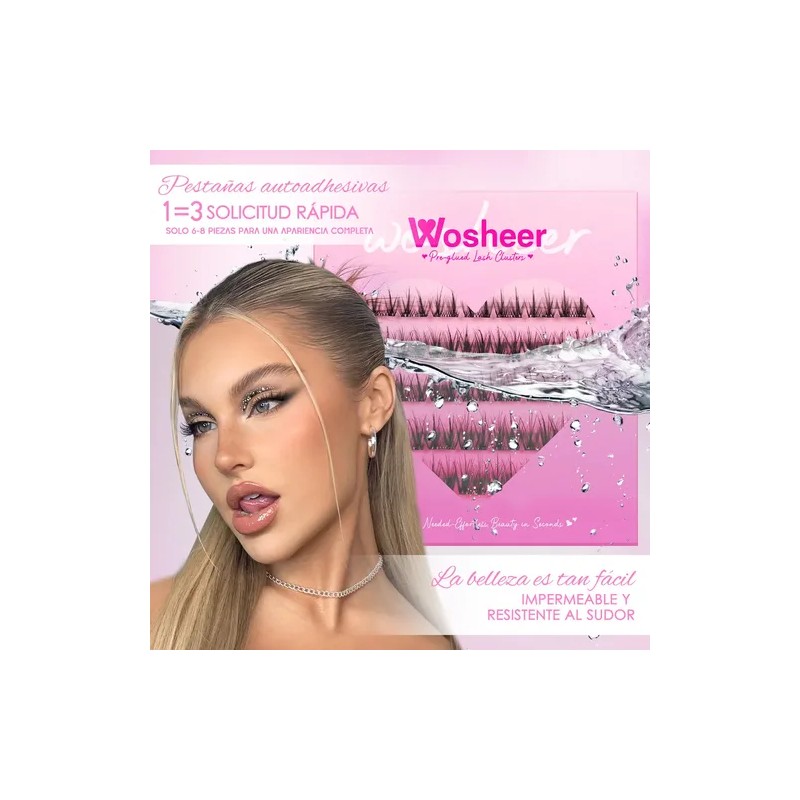 Wosheer Diy Extensión De Pestañas Sin Pegamento 10 - 14mm