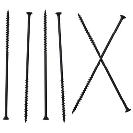 JEGONFRI 40pcs #10 × 6 inch High Hardness Drywall Screws, Black, Coarse Thread, Phillips Drive, Bugle Head, Black Wood Screws, Long Screws, Wood and More