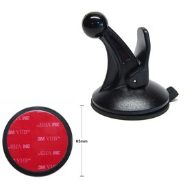 Ramtech GPS Car Suction Cup Mount and 65mm Dashboard Adhesive Disk Pad Replacement Mounting Kit for Garmin Nuvi 50 50LM 52 52LM 54 54LM 55 55LM 55LMT 56 56LM 56LMT 57 57LM 57LMT 58 58LM 58LMT, SCDSK