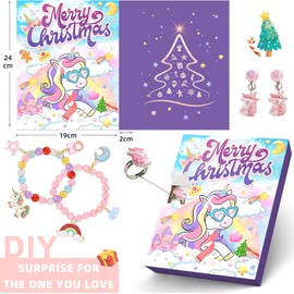 Advent Calendar Girls 2024, Unicorn Jewellery Advent Calendar Children's Christmas Calendar 24 Days Christmas Countdown Gifts, Christmas Gift for Women Girls