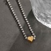 Wendalern Cubic Zirconia Tennis Bracelet Gold Heart Charm Tennis Chain