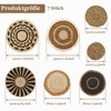 7 Pieces Wall Baskets Bohemian Handmade Wall Decor Rattan Round