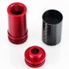 GZICMA Crash Bar Sliders CNC Carbon Fiber 1.25" Decorative Wheels