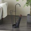Deco 79 Metal Umbrella Stand 2 Section with Umbrella Shaped