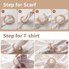 8 Pack Scarf Ring Clip，Shirt Clips for Women Clothing,Fashion Metal