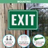 M METERXITY 2-Pack Exit Sign 12x8 Inch Aluminum Reflective Enter