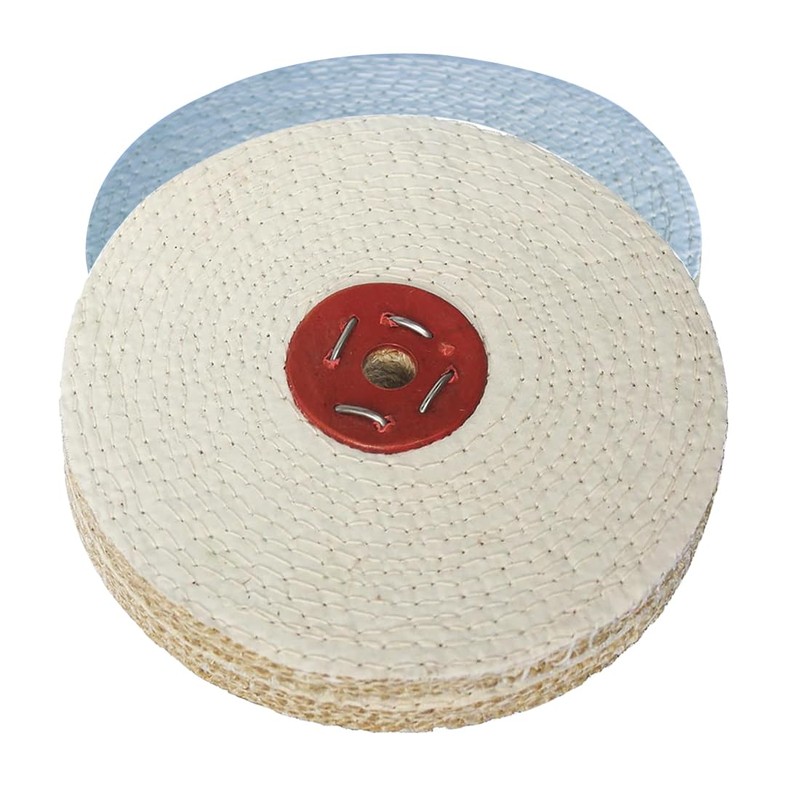JUNLIXN 8 inch Extra Thick Rigid Sisal Buffing Wheel, 5/8