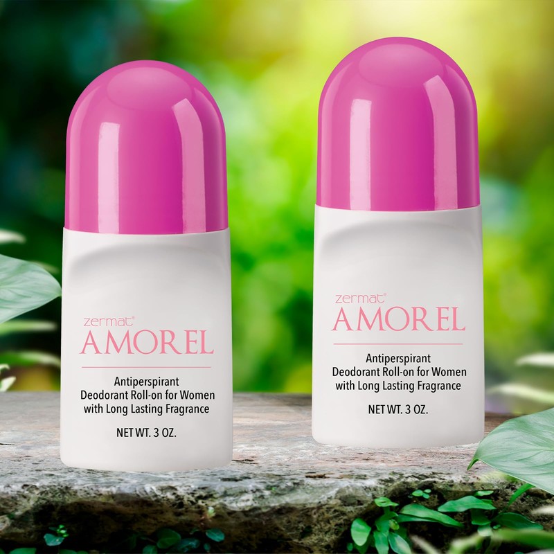 Zermat Amorel, Roll-On Deodorant, 24 h Antiperspirant, 3 Oz.