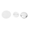 100 Sets Pin Back Button Parts Round Shape Metal Back