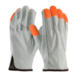 PIP Protective Industrial Products 68-163HV-L PIP 68-163HV-L Reg Grade Glove, Orange Fingers, L, Natural
