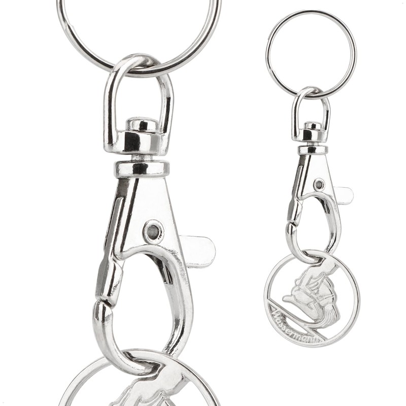 Robin Goods® 2 x Keyrings Zodiac Sign Aquarius Shopping Trolley