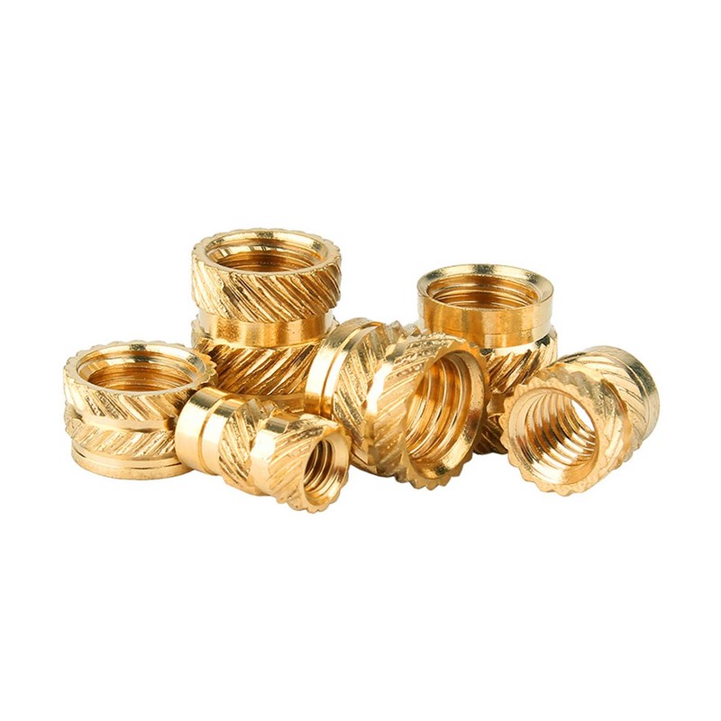 M5*5 * 7(100pcs) Embedment Nut Thread Brass Knurled Nuts, Threaded