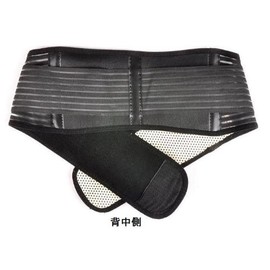 Lower Back Pain Belt. Corset. Lower 腹巻. 16 Pcs Magnetic Stone. Far Infrared. Negative Ions/Wooden Massage Roller with , , , black,
