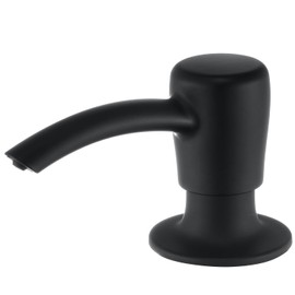 GAGALIFE Kitchen Sink Soap Dispenser with 17 OZ Large Bottle - Built in Sink Soap Dispenser for Kitchen Sink, Refill from The Top, Sink Soap Dispenser Pump (Matte Black)