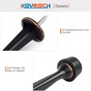 KOVOSCH Solid Rigid Door Stops with Soft Rubber Tips -