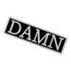 Embroidered Velcro Patch, White and Black