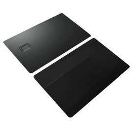 Metal Business Card Brass Matte Black DIY Metal Credit Card with 4442 Chip Slot and Magnetic Stripe for Access Control Hotel Key Cards 2 Pieces Per Box