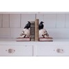 Evil Omen Raven On Skull Perch Decorative Bookend Set