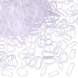 1000pcs Colorful Small Elastic Rubber Band Hair Ties Ropes Rings for Kids Baby Girls women Ponytails Hairstyles Braiding (Clear)