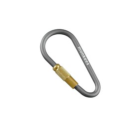 munkees Mini Link Carabiner Key Ring Diameter 3 x 48 mm with Screw Cap (2 x Silver)