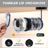 2pcs Universal Tumbler Lid Organizer, Under Cabinet Storage Rack, 3