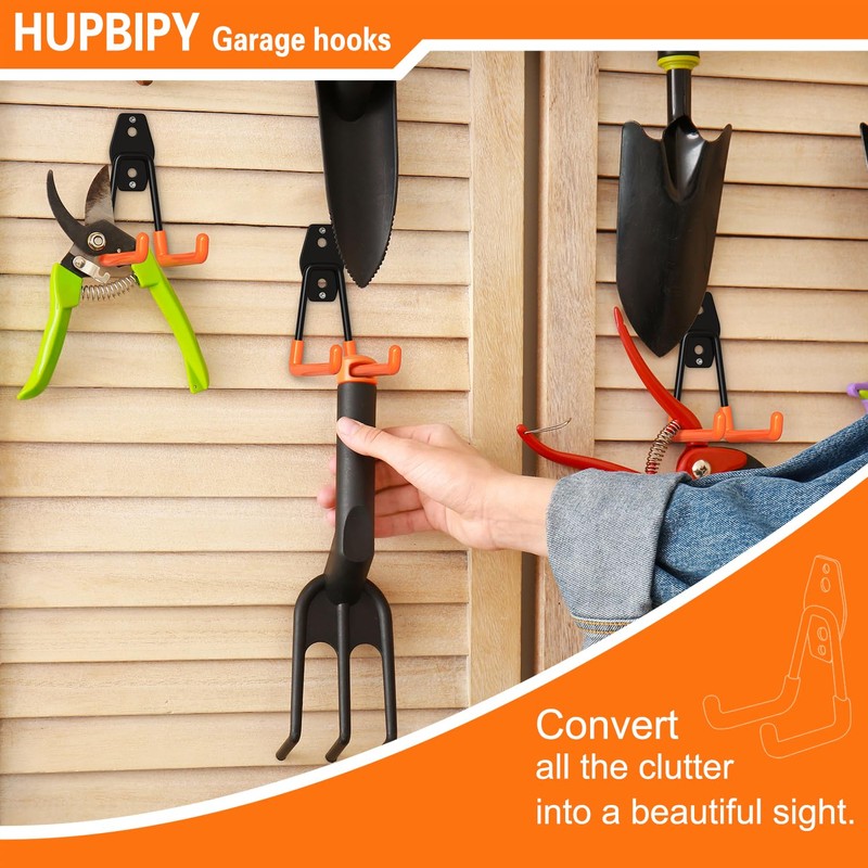 HUPBIPY Heavy Duty Garage Hooks 10 Pack, 5.1 inch Medium