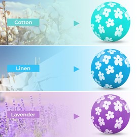 SCENTORINI Sneaker Deodorizer Balls 6 Pack, Lavender, Linen, Cotton Mixed Scent Shoe Balls Odor Eliminator, Long Lasting Shoe Fresheners for Drawers, Car, Small Spaces