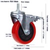 Heavy Duty Stem Caster Wheels M10-1.5X25mm Dual Locking No Noise