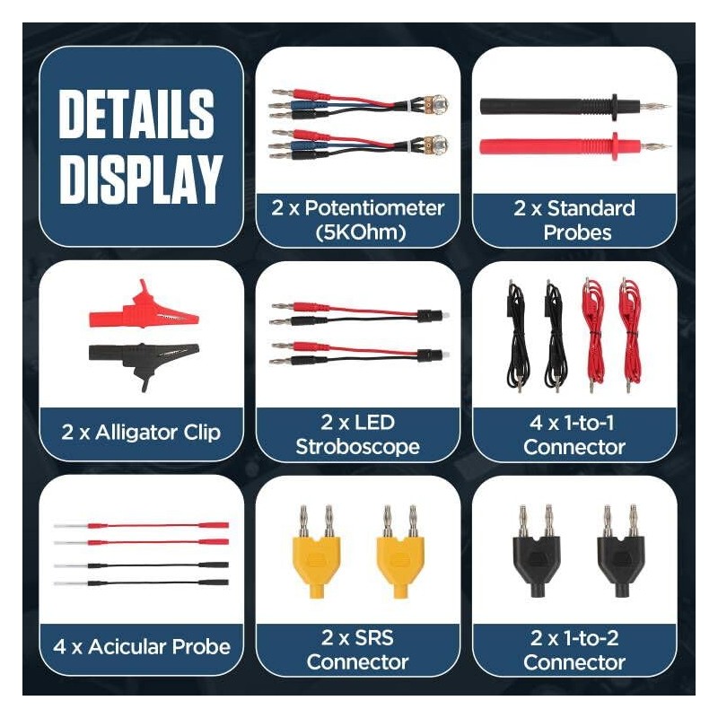 68 PCS Automotive Circuit Test Lead Kit,Multimeter Test Leads Set,Electrical