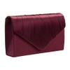 Purple Possum UK Burgundy Satin Envelope Clutch Bag, Claret Evening