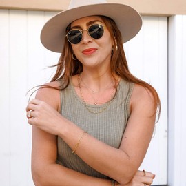 West Coast Jewelry Women's Adjustable Paperclip Chain Link Rose Gold Necklace (5mm) - 24" - Medium