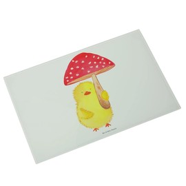Mr. & Mrs. Panda Medium Glass Chopping Board Chick Toadstool - Easter Gifts, Easter Decoration, Gift, Easter Decoration, Easter Gifts, Gift for Easter