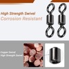 AMSYPORTS High Strength Fishing Swivel Connector Saltwater Freshwater Barrel Swivels