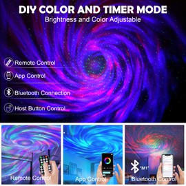 URAQT Galaxy Projector, Smart USB Star Projector Light, 2022 Upgraded LED Light Projector with Remote & APP Control, Color Changing Night Light for Kids Adults Room Decoration Party Home Theatre