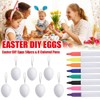 Easter Eggs Decorations White Easter Eggs with Hanging Rope Easter