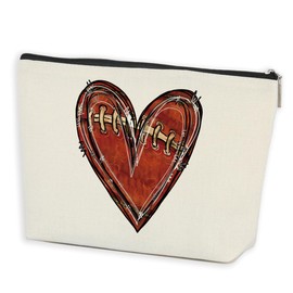 Football Gifts Makeup Bag Football Party Favors Cosmetic Bag Football Stuff Accessories Birthday Gifts for Women Teen Team Player Coach Zipper Pouch Travel Organizer Toiletry Bag Vacation Christmas