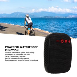 Portable Bluetooth Speaker Outdoor Bike Speaker with Bicycle Mount IPX5 Waterproof Speaker, Advanced Class D Amplifier, for Road & Mountain Bike - Casual Cycling (black)