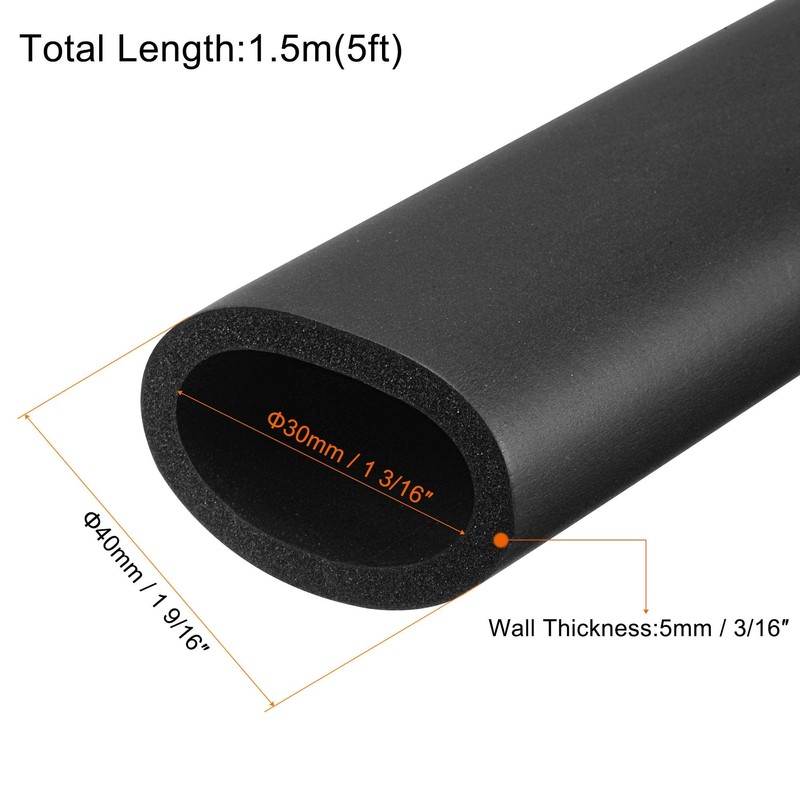 sourcing map Foam Grip Tube Handle Non-Slip for Fitness Tool
