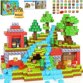 150PCS Magnetic Blocks - Mine Magnet World Forest Animal Set, Magnet Toys Games for Kids Ages 4-6 6-8 8-12, Magnetic Building Blocks for Boys & Girls, STEM Montessori Sensory Toys for Kids Ages 3+