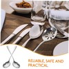 SHOWERORO 2sets Silverware Spoons Cozy Cooking Utensils Daily Use Serving