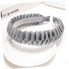 BIUDECO Grey Wide Cloth Hair Hoop for Women Crossover Knot