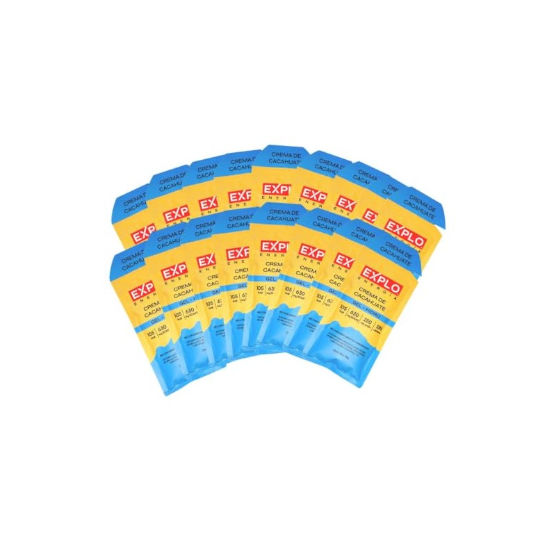 Explo Gel Energético Crema Cacahuate 35g Pack Bcaas Electrólitos Miel