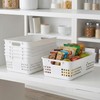 Jucoan 6 Pack White Plastic Storage Baskets, 12 X 8