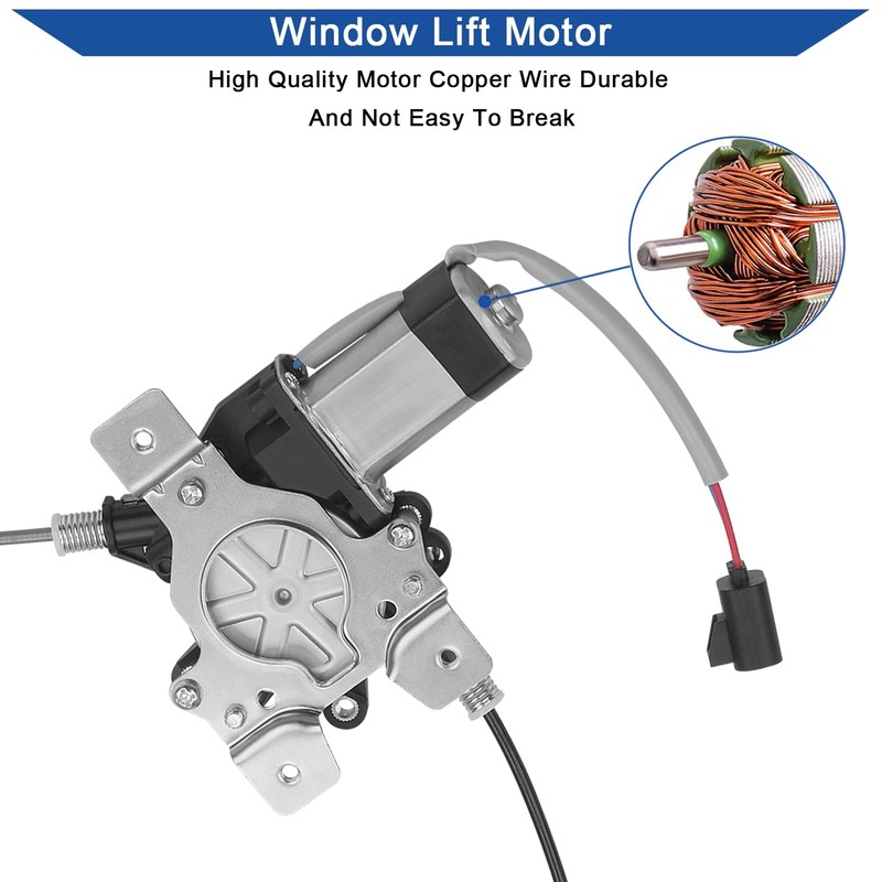 Obaee Rear Left Driver Side Power Window Regulator with Motor