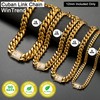 WinTrend Cuban Link Chain Necklace or Bracelet with Bling Bling